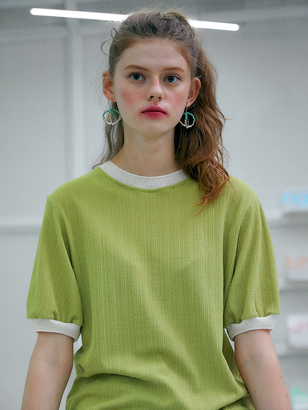 20SS capsule LUCKY summer knit_LIME